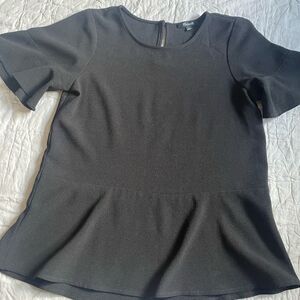 Madewell Black Peplum Blouse